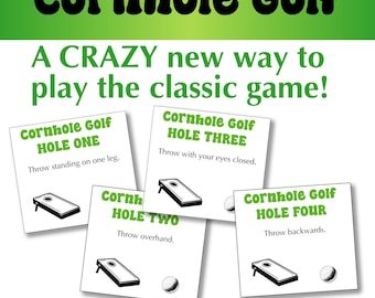 Cornhole Golf Backyard Summer BBQ Lawn Outdoor Party Game Printable
