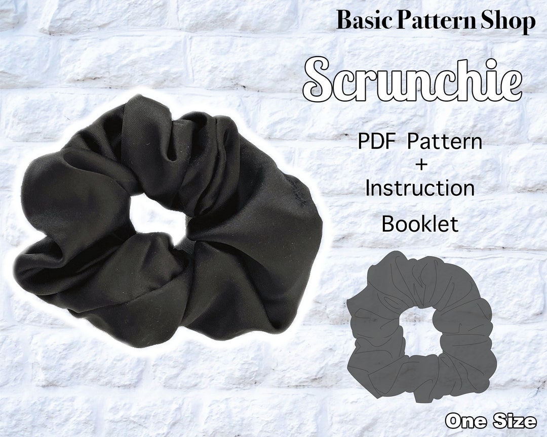Scrunchie | Digital PDF Sewing Pattern | Instant Download A4 | One Size ...