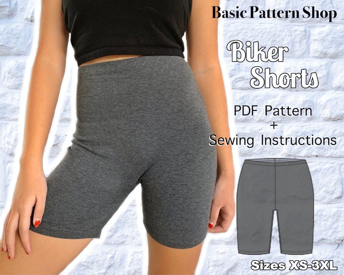 Biker Shorts Digital PDF Sewing Pattern US Size XS3XL Etsy