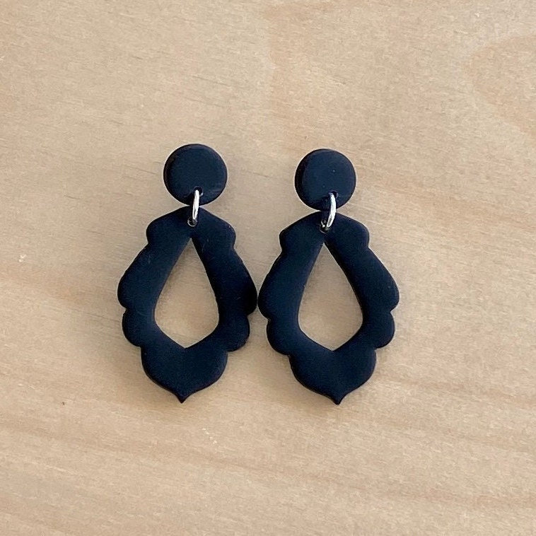 Orecchini Geometrici In Argilla Polimerica Fatti A Mano – Forma A Ventaglio Boho Per Donna E Uomo, Unisex - 3