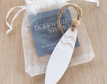 Handmade Surfboard Clay Car Diffuser: Boho Aromatherapy Freshener