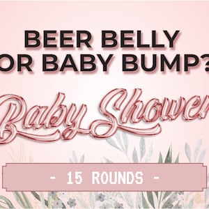 Baby Or Beer Belly Game: Fun Digital Quiz for Girl Baby Shower, Interactive PowerPoint Game for Expecting Parents & Guests