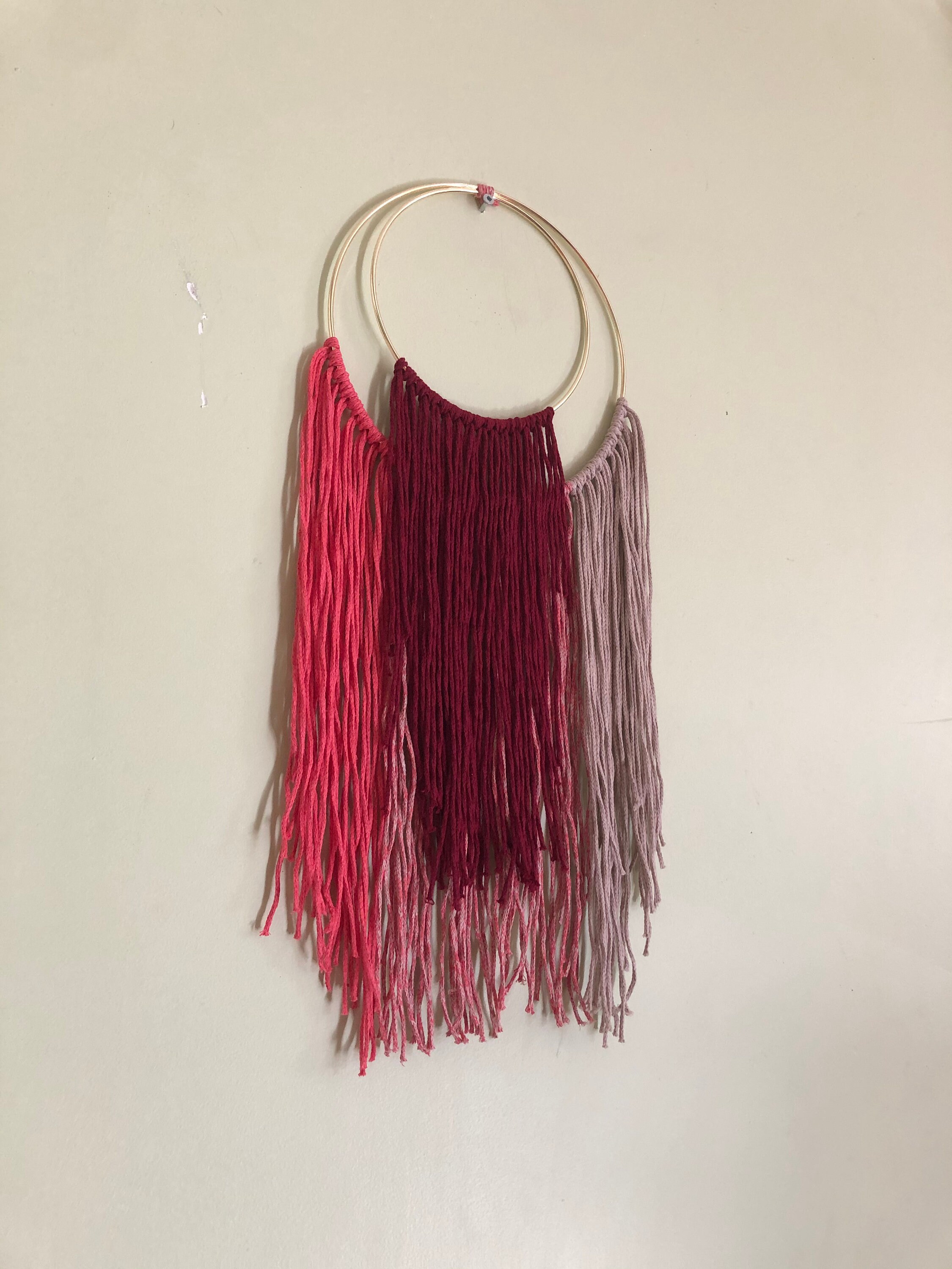 Double hoop macrame wall hanging Etsy