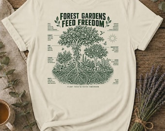 Forest Garden Shirt - Food Forest Permaculture - Regenerative Gardening Tee