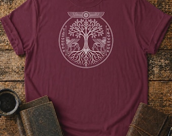 Anunnaki Tree of Life Shirt - Mesopotamian Sacred Tree - Ancient Sumer Unisex T-Shirt