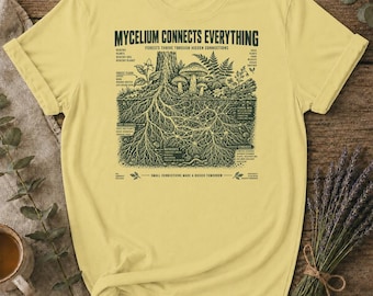 Mycelium Connects Everything Shirt - Fungal Network Forest Ecology Tee