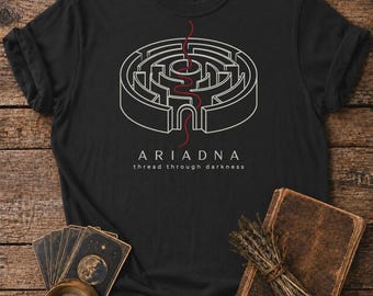 Ariadne Thread Shirt - Labyrinth Greek Mythology - Thread Through Darkness Tee