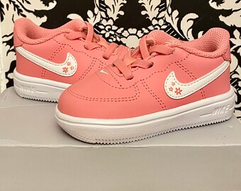 Pink Flower Air Force 1’s