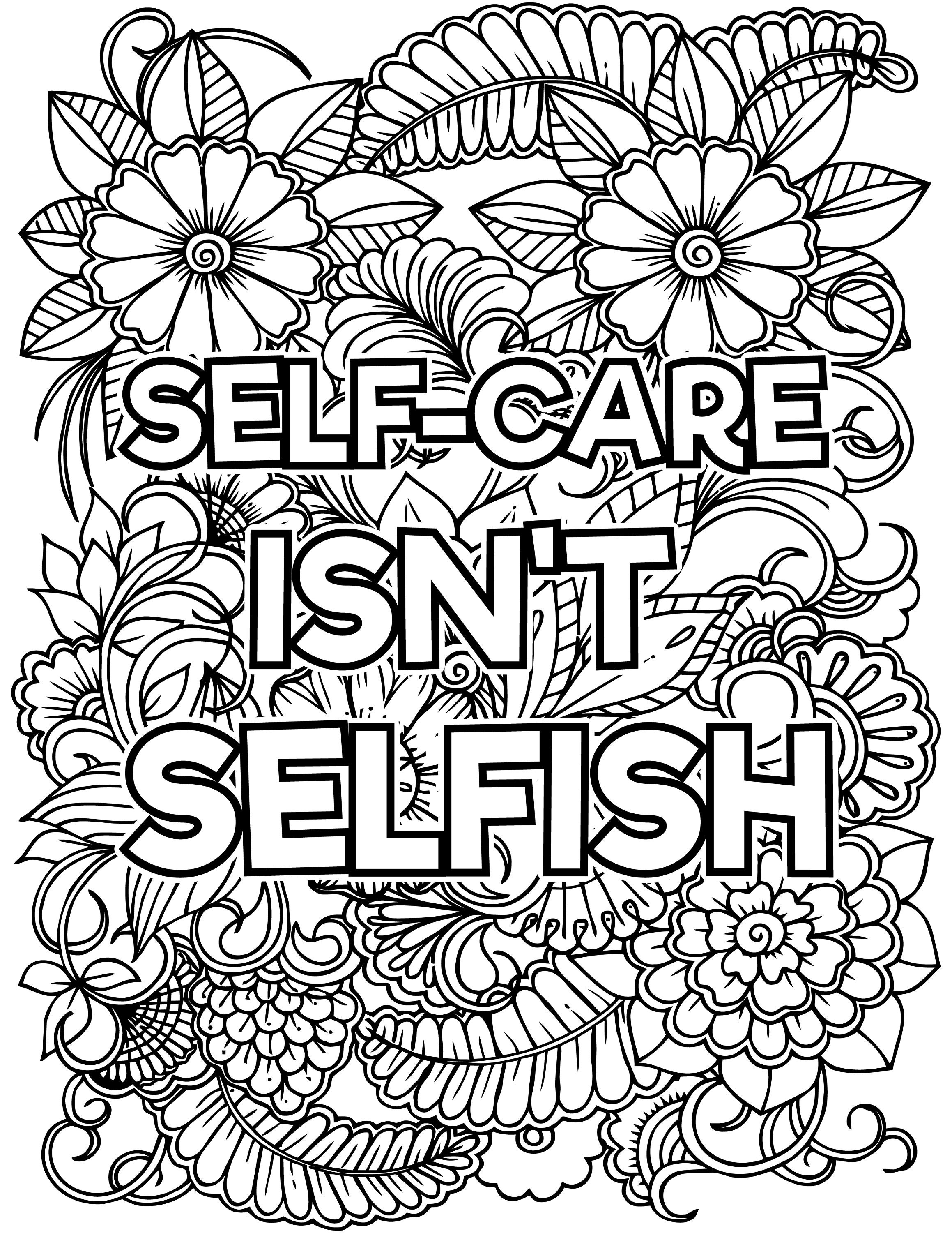 Mental Health Coloring Pages Printable