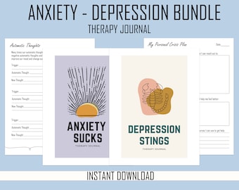 Ensemble de thérapie de succion pour l'anxiété et la dépression : nouvelles croyances fondamentales, santé mentale, comportement cognitif, estime de soi, téléchargement imprimable instantané
