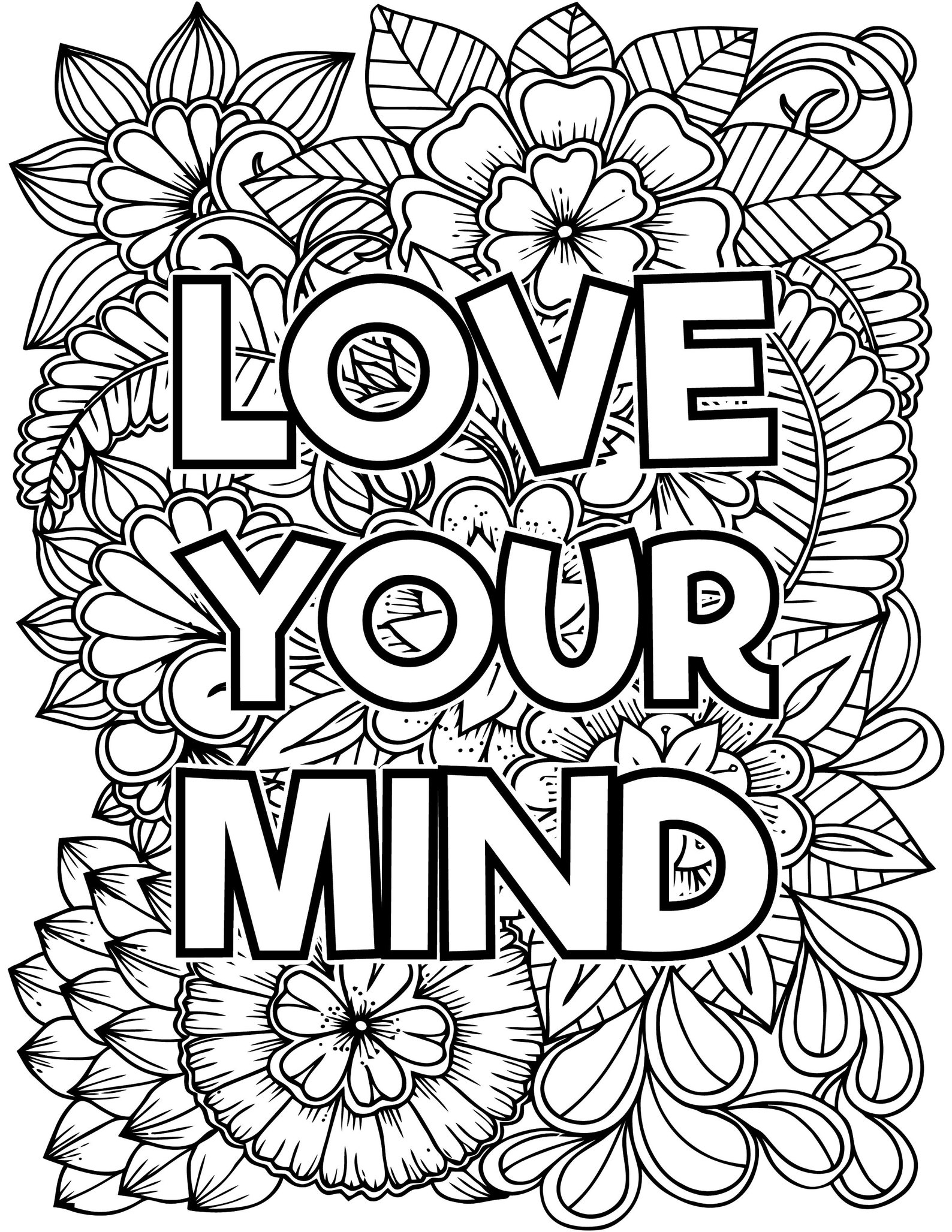 10 Mental Health AFFIRMATIONS Coloring Book Pages - Etsy