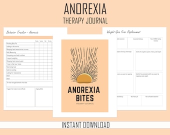 Anorexia Therapy Journal : Création de nouvelles croyances fondamentales, santé mentale, estime de soi, téléchargement imprimable instantané