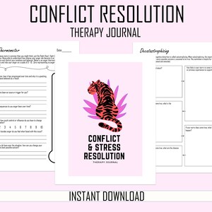 Conflict & Stress Resolution Therapy Journal: Creating New Core Beliefs, Mental Health, Cognitive Behavior, Self Esteem, Instant Download
