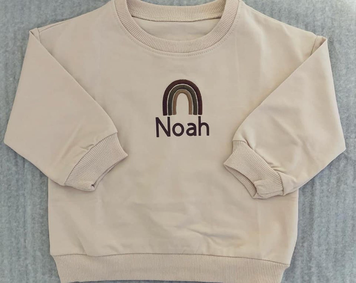 Personalised kids rainbow jumper personalised toddler Etsy