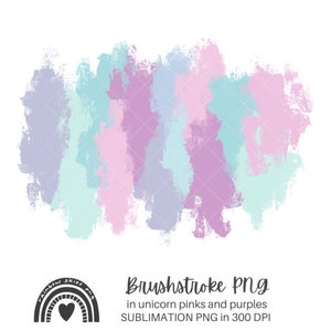 Brushstroke Sublimation PNG | Unicorn Pastels | Spring Summer Easter Background | Digital Download Commercial Use