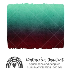 Sublimation PNG Background Aquamarine and Deep Red Gradient Digital Download Commercial Use