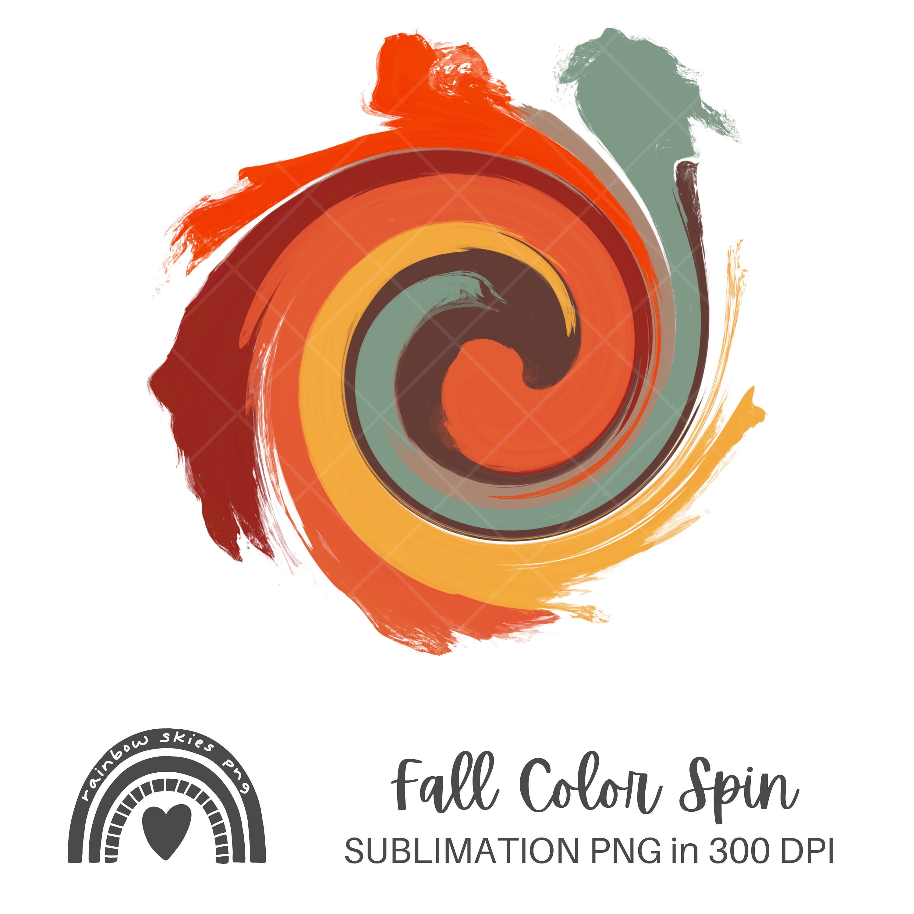 Fall Color Spin PNG: Abstract Swirl, Retro Design (digital Download) - Etsy