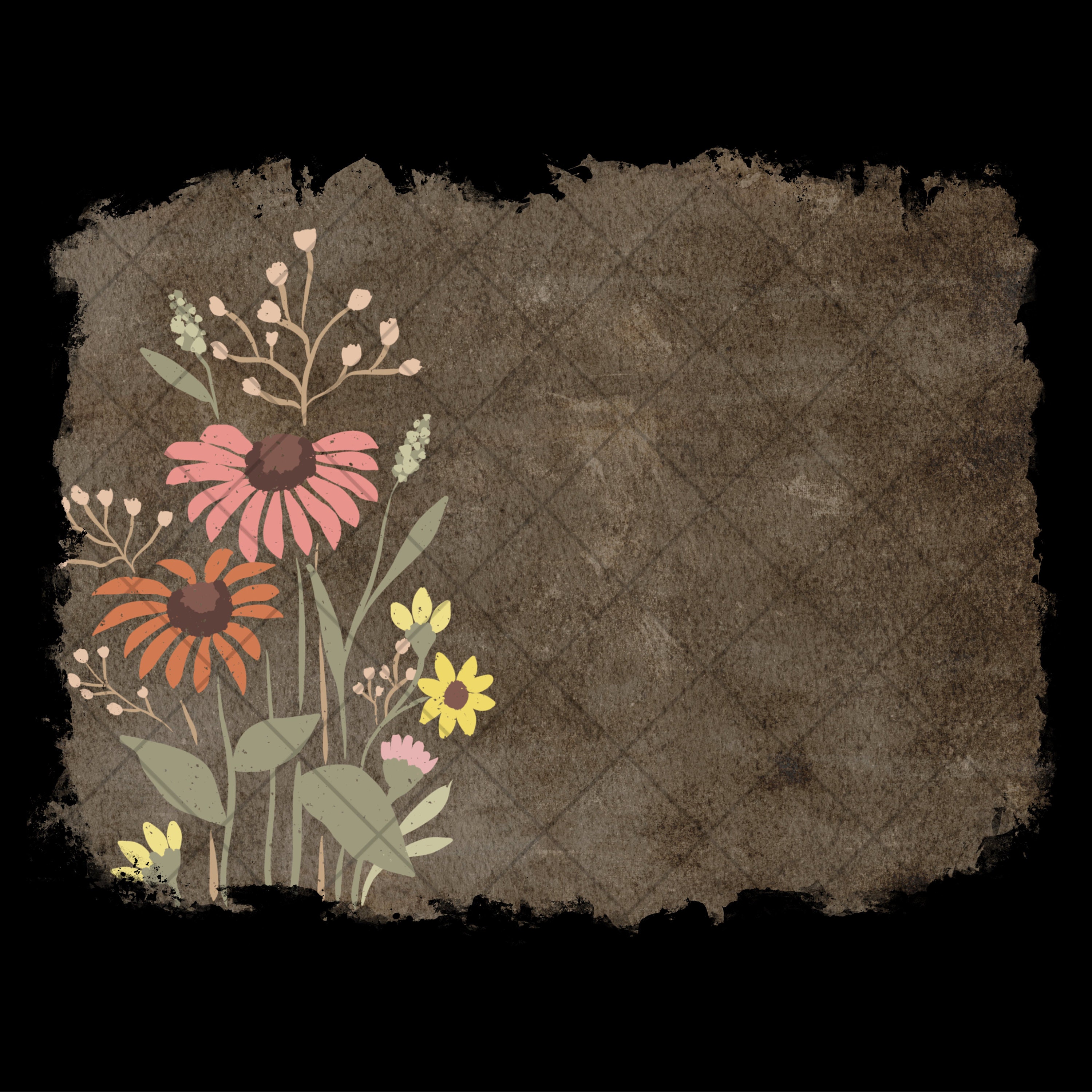 Sublimation PNG Background Peach Flowers Gray Brown Textured | Etsy