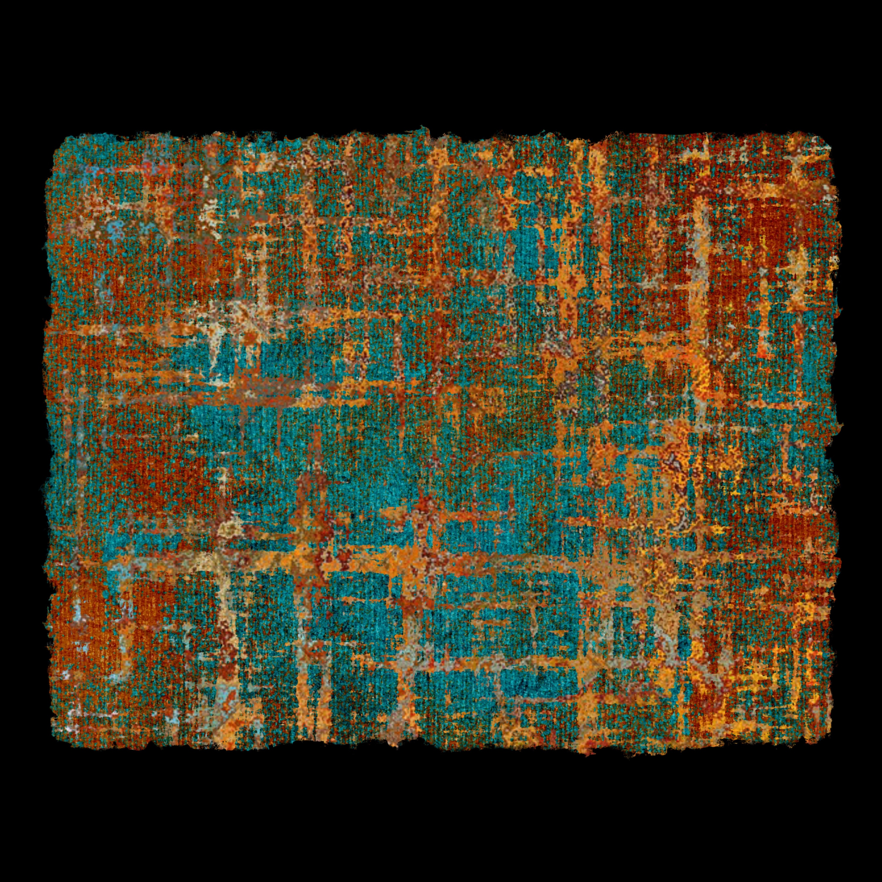 Fall Crosshatch Sublimation PNG Fall Background Turquoise and Rust Crosshatch Canvas ...