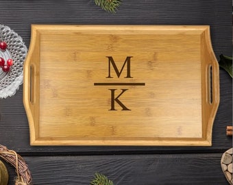 Personalized Bamboo Serving Tray (Name | Initials | Quote...)