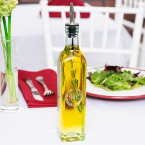 Personalized oil dispenser Bottle with Pour Spout
