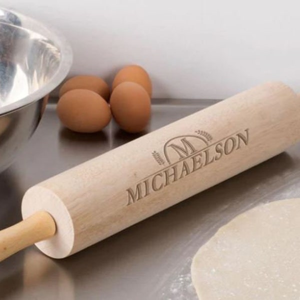 Personalized 17 x 2.5" Rolling Pin
