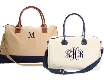 Embroided Personalized, Canvas Travel Bag