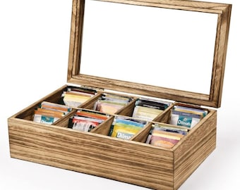 Custom Quality Bamboo Tea Box (Sugar, Jewelry, Storage, Organizer etc.) (5 Options)