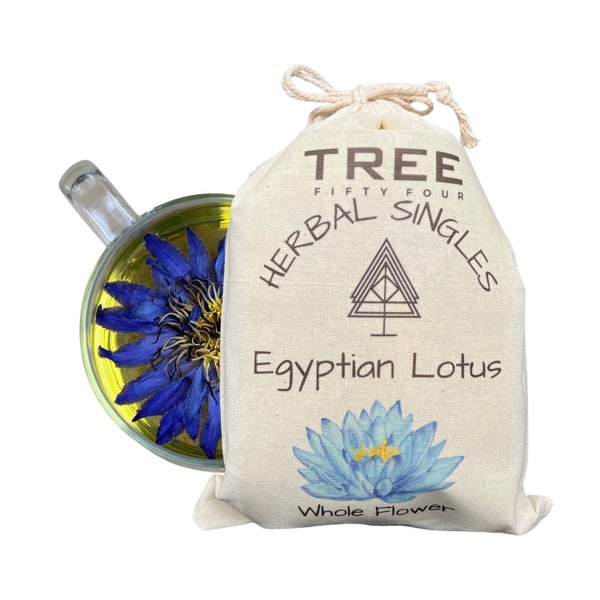 Egyptian Blue Lotus In Double Drawstring Sachet, Organic, WF