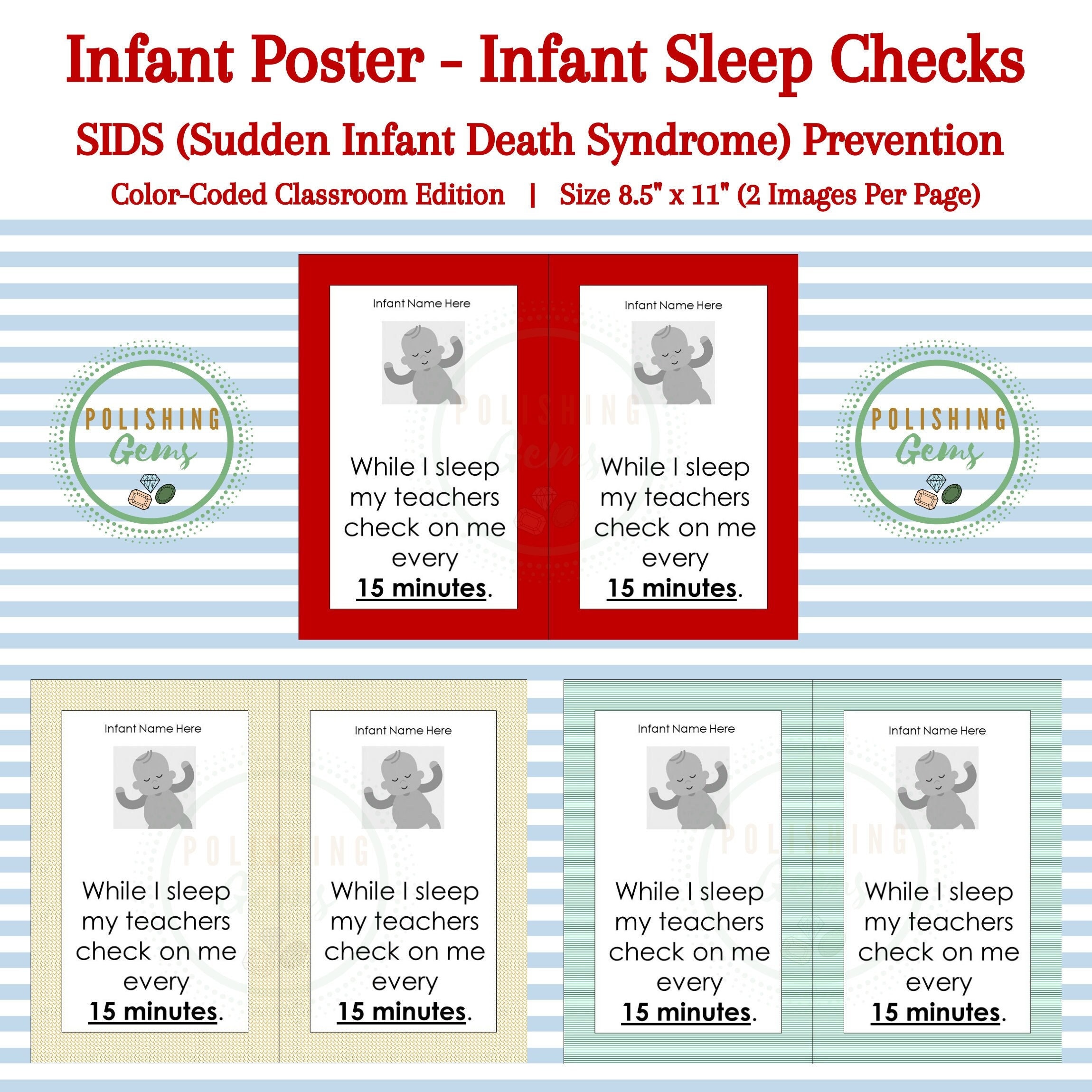 Editable Poster, Infant Sleep Safety Instant Download, SIDS Sudden ...