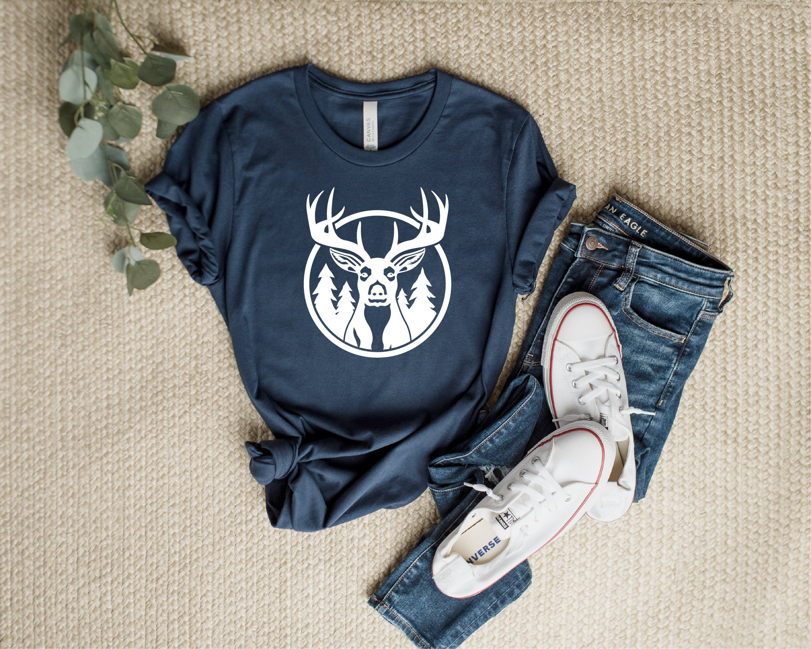 Deer Head Shirt Deer Shirts For Men Cool Deer Shirt Hunting Etsy
