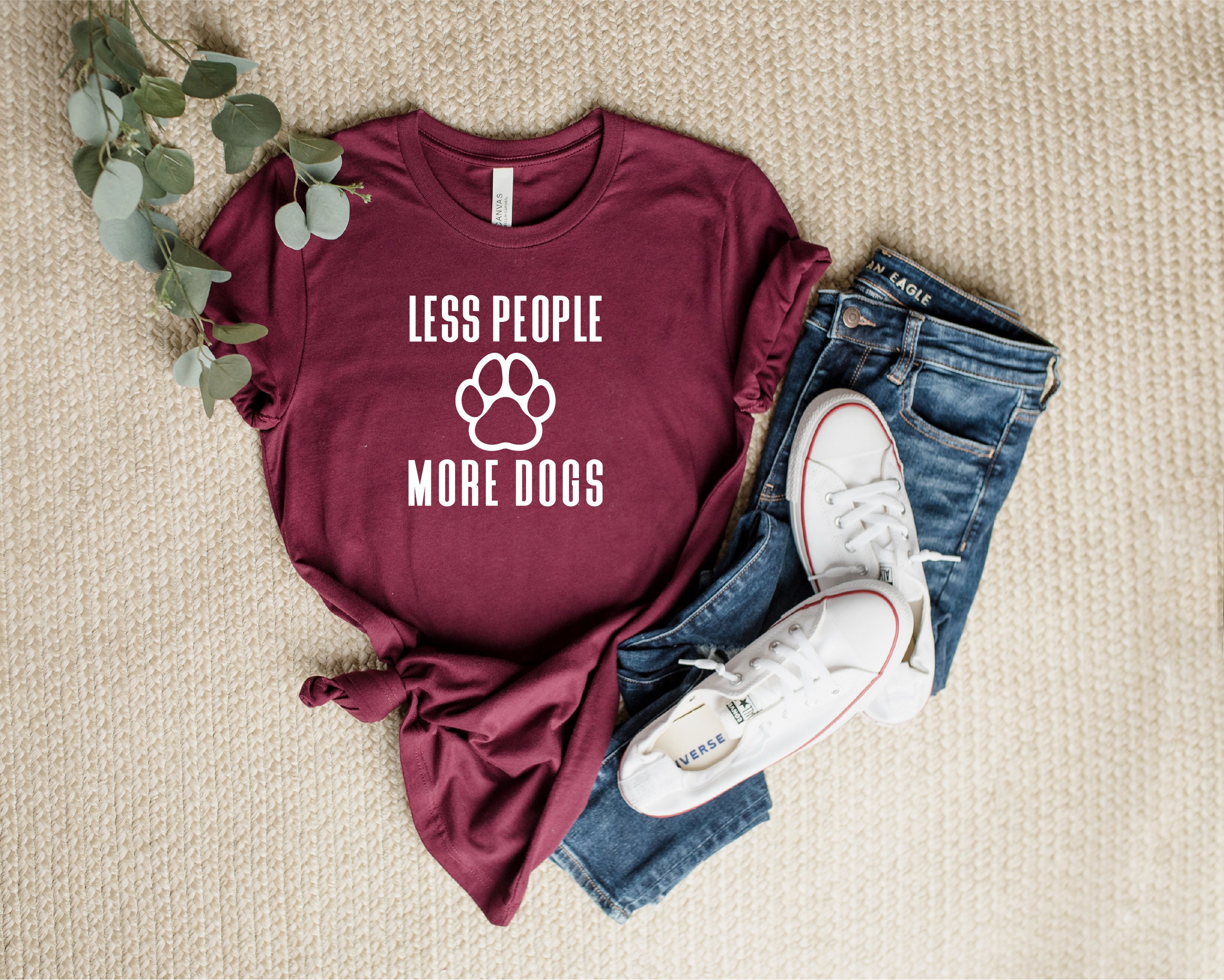Less People More Dogs Shirt Dog TShirt Gift Dog Owner Etsy