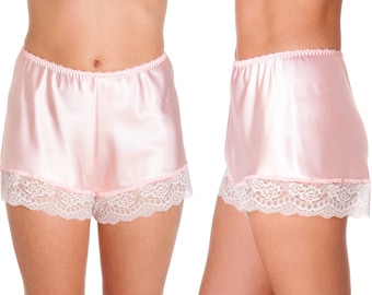 Blush Pink Satin French Knickers