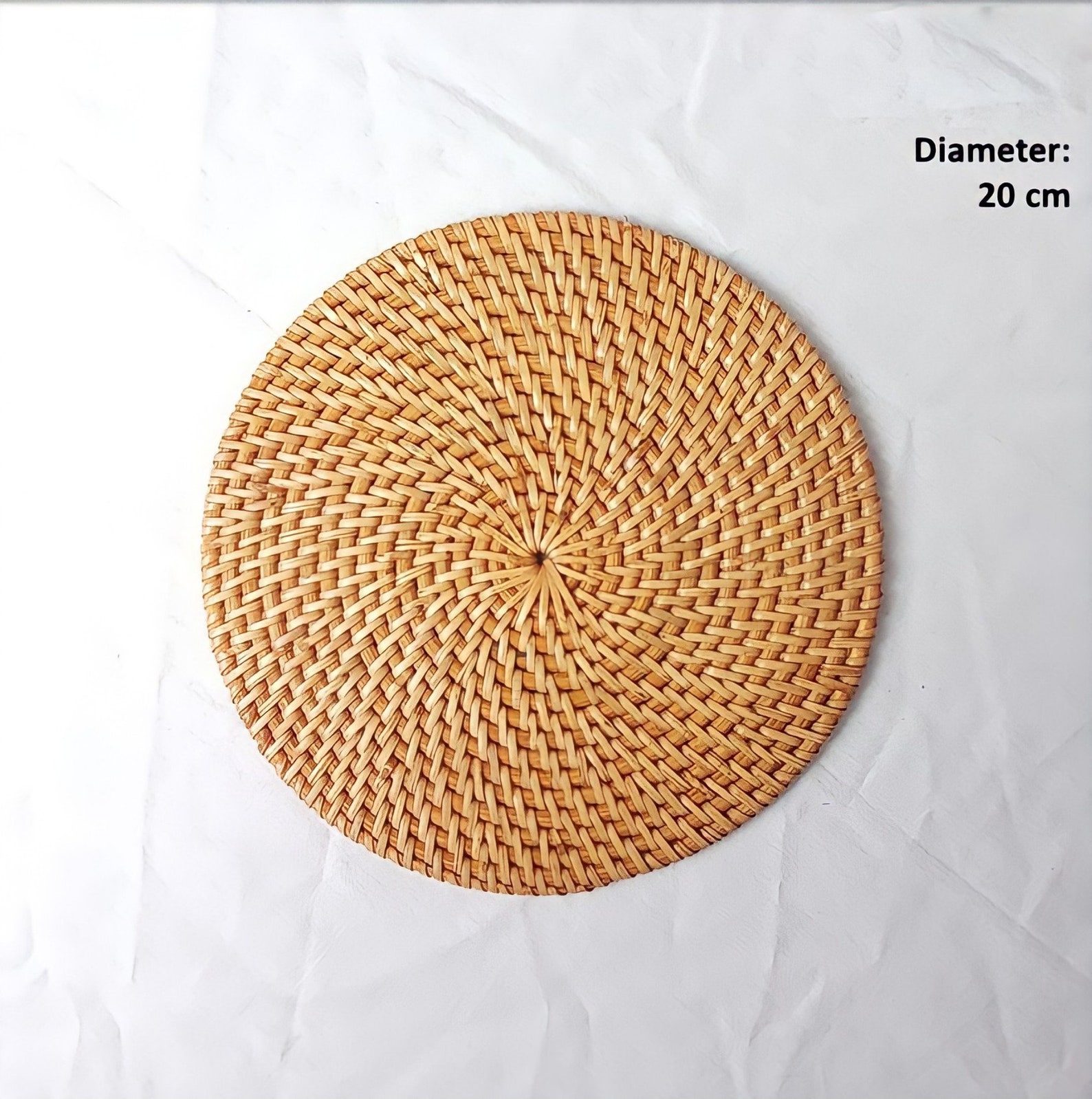 Round Rattan Placemats Rattan Hanging Wall Decoration Etsy