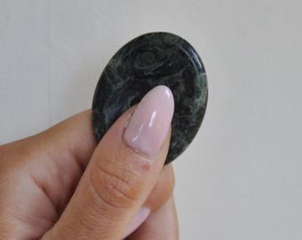 Kambaba Jasper Worry Stone: Anxiety & Calm Thumb Stone