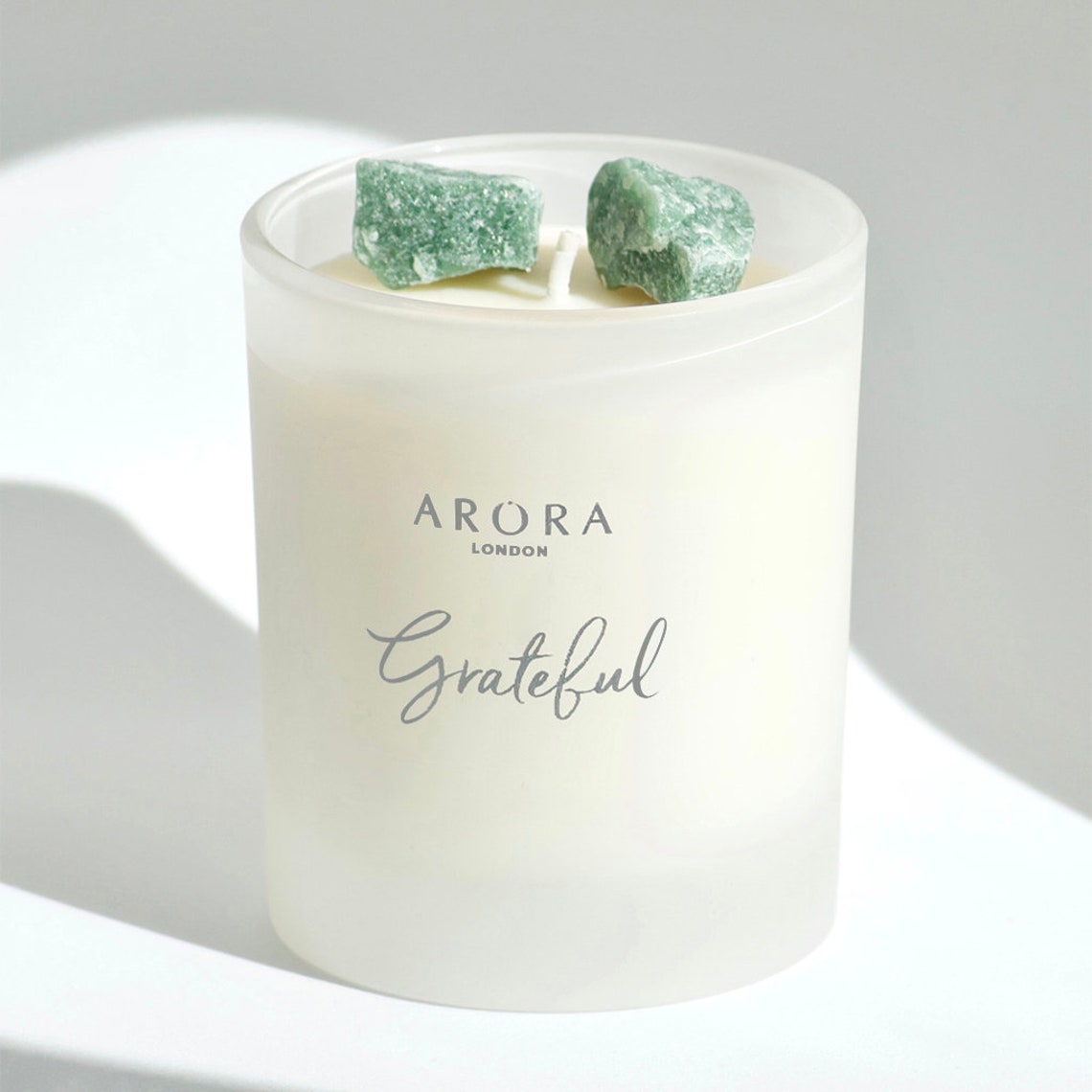 Green Aventurine Crystal Candle With Essential Oils 30cl 100 Etsy UK