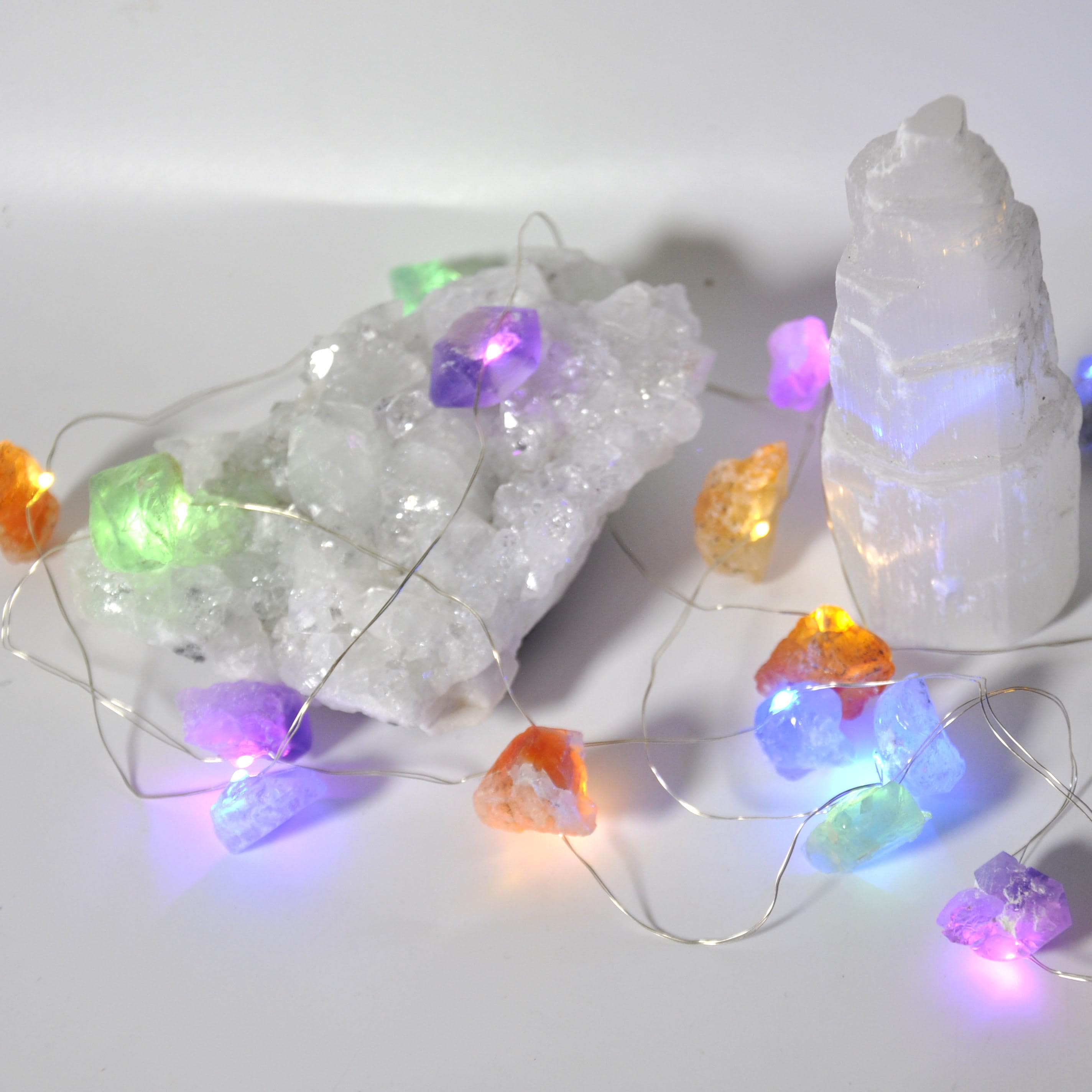 17 Dazzling Christmas Lights Ideas to Illuminate Your Season: Festive Sparkle for Every Home 2 Rainbow Crystal String Fairy Lights, Gemstone Enchantment Lights,…