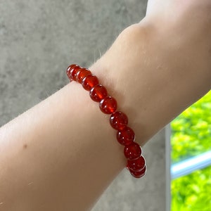 Karneol Kristall 8 mm Edelstein Perlen Armband Perlen Stretch Armband Edelstein Heilstein