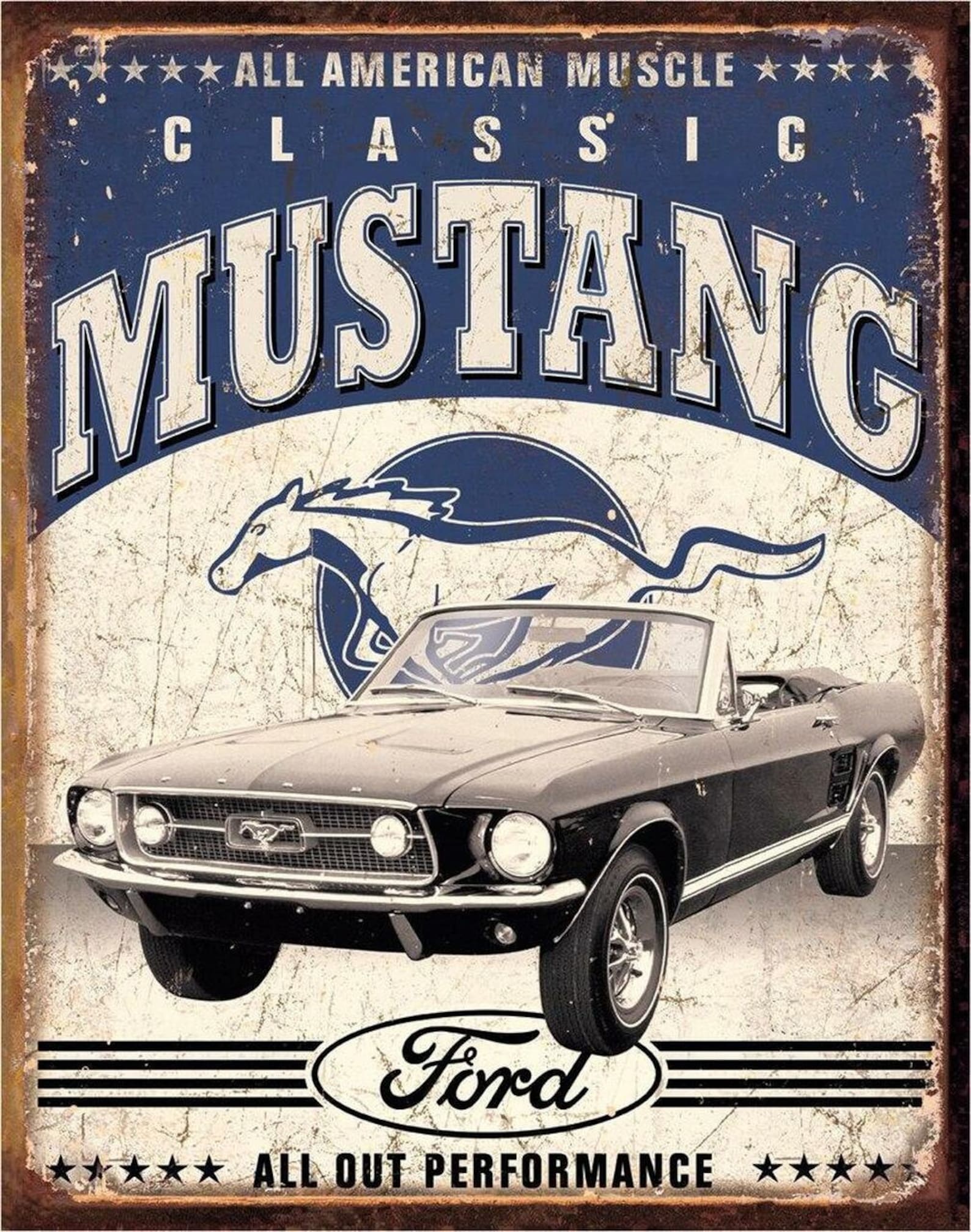 Ford Mustang Sign Classic Mustang Ford Muscle Car Sign Etsy