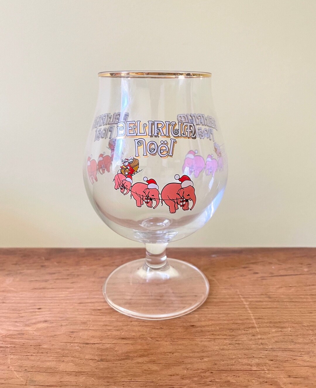 Delirium Pink Elephants Noel Beer Glass Etsy