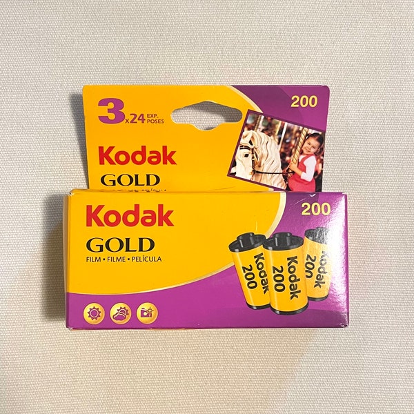 Pellicule couleur Kodak Gold 200 35 mm, 24 x 24 po. 08/2022