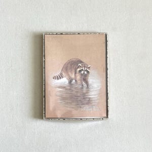 Vintage J Sharkey Thomas Raccoon Conjunto de 6 cartas e 4 cartas de urso