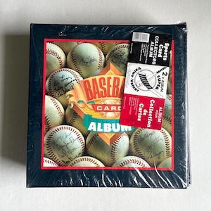 Album da collezione di carte da baseball vintage NOS da 2 confezioni
