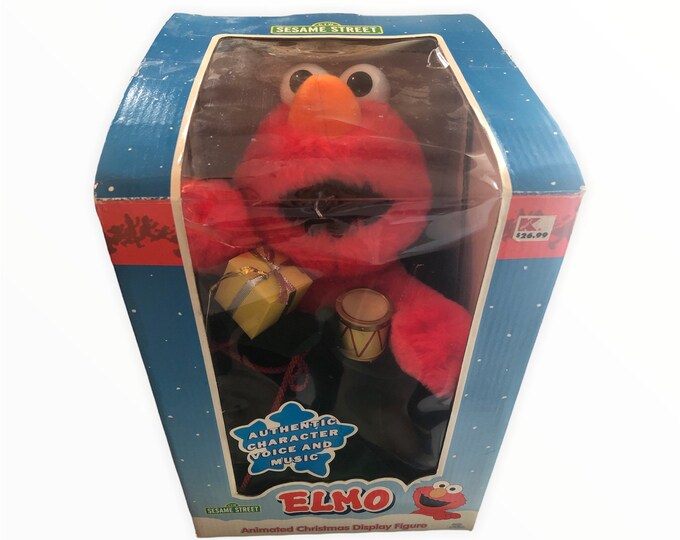 Vintage Sesame Street Elmo Animated Christmas Toy in Box - Etsy