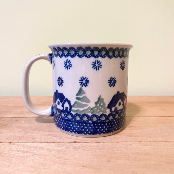 Ceramika Boleslawca Winter Scene Coffee Mug