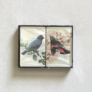 Cartes à jouer vintage Jean-Luc Grondin à imprimé oiseaux