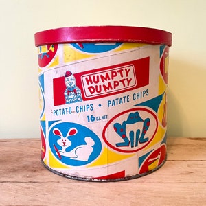 Vintage Humpty Dumpty Potato Chip Container