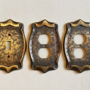 Vintage Amerock STYLE Light Switch Cover & 2 Outlet Covers