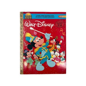 Vintage gouden boeken Walt Disney Super Jumbo kleurboek