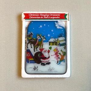 Vintage glazen kersthanger hangend ornament